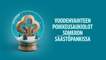 Vuoden poikkeusaukiolot Someron Säätöpankissa.