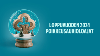 Loppuvuoden poikkeusaukioloajat bannerikuva.