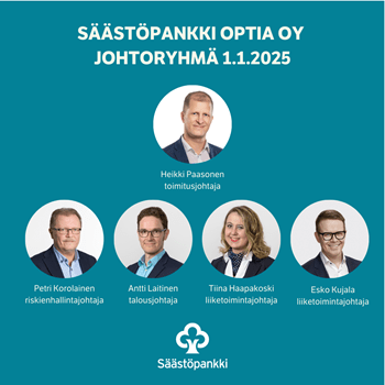 Saastopankki Optian johtoryhmä 1.1.2025 alkaen